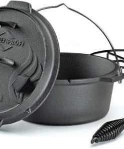 Küchenprofi BBQ Dutch Oven, Gusseisen 24 Cm / 3,5 Liter