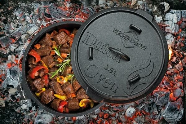Küchenprofi BBQ Dutch Oven, Gusseisen 24 Cm / 3,5 Liter – Bild 4