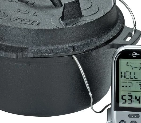 Küchenprofi BBQ Dutch Oven, Gusseisen 24 Cm / 3,5 Liter – Bild 2