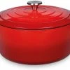 Küchenprofi Bratentopf Rund Aus Gusseisen Provence In Classic Red 26 Cm / 21 Cm / 11,5 Cm / 5,3 L