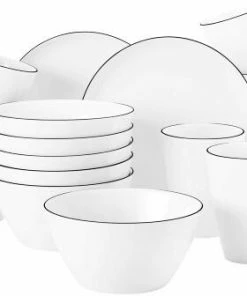 Seltmann Weiden Lido Black Line Frühstücks-Set 18-tlg. Rund