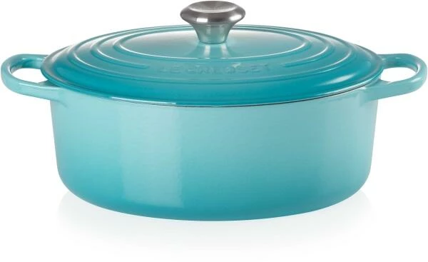 Le Creuset Bräter Signature Oval In Karibik 29 Cm / 4,7 L – Bild 2