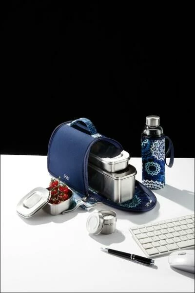 Lurch Lunch-Bag Mit Serviette 35x35cm Blue Moon – Bild 3