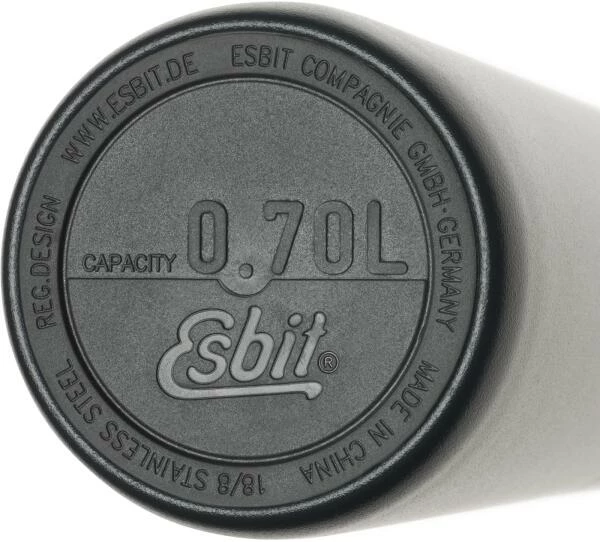 Esbit MAJORIS Edelstahl Weithals Isolierflasche "Daypack", 700ML, Schwarz – Bild 2