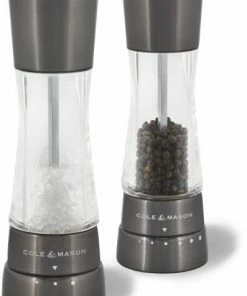 Cole & Mason Derwent Gunmetal Salz- Und Pfeffermühle Geschenkset, 19 Cm