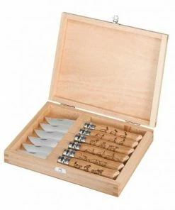 Opinel Messerset Animalia Aus Eichenholz, Größe 8, Rostfrei, 6-teilig