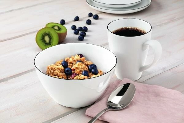 Seltmann Weiden Lido Black Line Frühstücks-Set 18-tlg. Rund – Bild 3