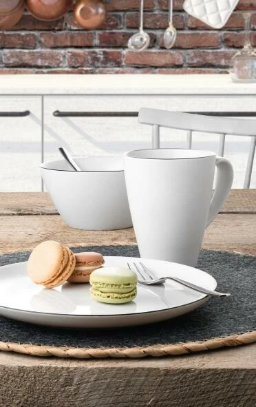 Seltmann Weiden Lido Black Line Frühstücks-Set 18-tlg. Rund – Bild 4