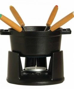 Staub Schoko Fondueset Aus Gusseisen In Schwarz