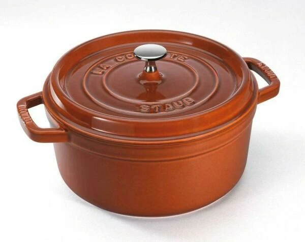 Staub Cocotte Rund Aus Gusseisen In Zimt 10, 8 Cm/ 5 Cm/ 0,25 Liter