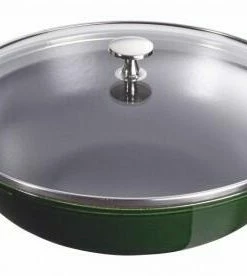 Staub Wok Aus Gusseisen In Basilikumgrün, Klein