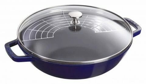 Staub Wok Aus Gusseisen In Dunkelblau, Klein