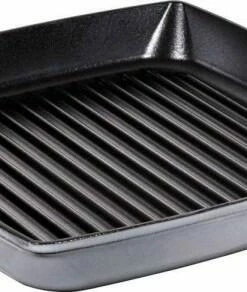 Staub Grillpfanne Mit Seitengriffen Quadratisch In Graphitgrau