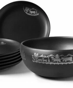 Stöckli Käsefondue-Set Tradition Alpaufzug In Schwarz