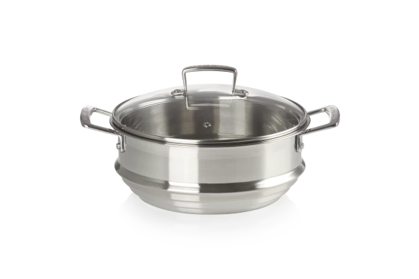 Le Creuset Multi-Dämpfeinsatz 3-ply Aus Edelstahl Mit Glasdeckel, 20-24 Cm – Bild 2