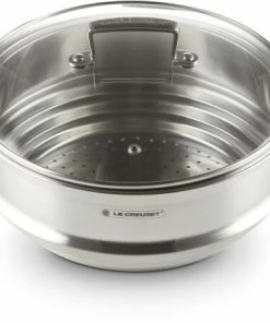 Le Creuset Multi-Dämpfeinsatz 3-ply Aus Edelstahl Mit Glasdeckel, 20-24 Cm