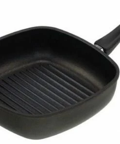 AMT Gastroguss AMT Eckpfanne Hoch Aus Aluguss Mit Grillstreifen