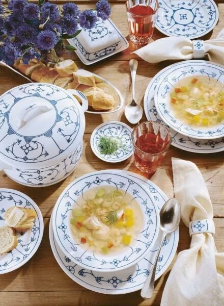 Kahla Tradition Butterdose, Eckig In Blau Saks – Bild 3