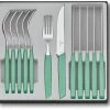 Victorinox Swiss Modern Besteck-Set Mit Steakmessern, 12-teilig, Minzgrün