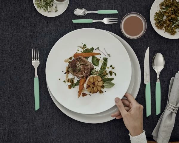 Victorinox Swiss Modern Besteck-Set Mit Steakmessern, 12-teilig, Minzgrün – Bild 3
