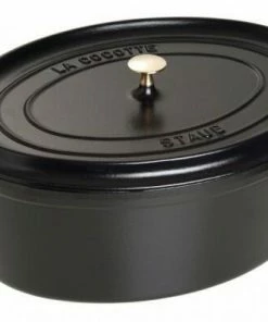 Staub Gänsebräter Oval Aus Gusseisen In Schwarz