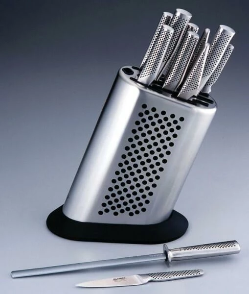 Global Messerblock G-8311D Mit 10 Messern Und Punkten