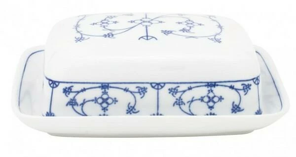 Kahla Tradition Butterdose, Eckig In Blau Saks