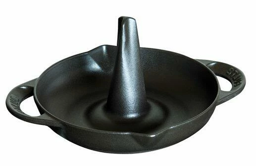Staub Hähnchenbräter Aus Gusseisen In Schwarz 24 Cm