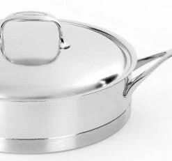 Demeyere Stieltopf Atlantis, Flach Mit Deckel 28 Cm/ 4,0 L/ 7,4 Cm