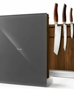 Nesmuk Messerhalter In Eiche Geräuchert, Grau