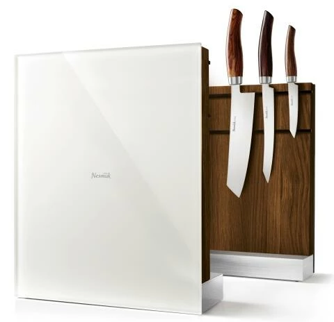 Nesmuk Messerhalter In Eiche Geräuchert, Weiss